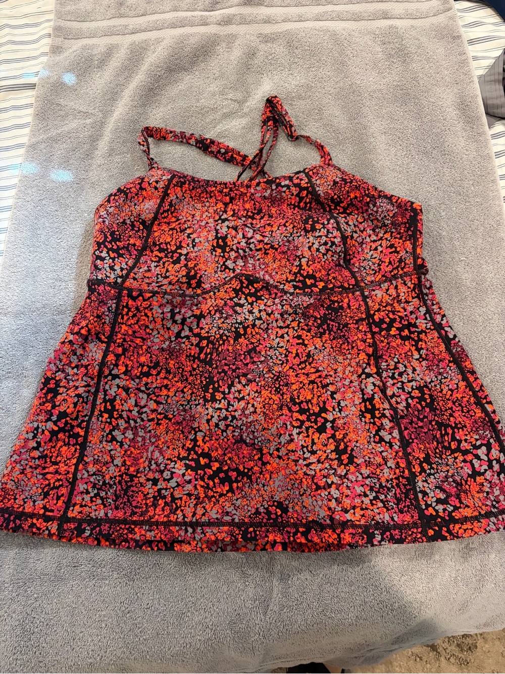 Pink and Orange Floral Cami/active wear